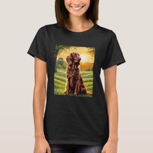 IRISH SETTER SUN BACK DROP T-SHIRT