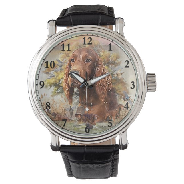 Irish Setter - Ultimate Upland Bird Dog Horloge (Voorkant)