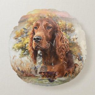 Irish Setter - Ultimate Upland Bird Dog Rond Kussen