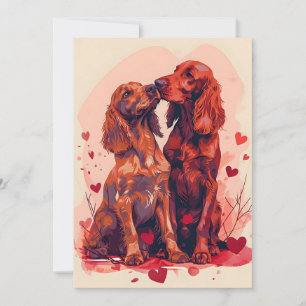 Irish Setter Valentijnsdag Feestdagenkaart