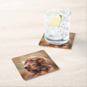 Irish Setter Vierkante Kartonnen Onderzetter (Insitu)