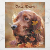 Irish Setter Wijn Etiket (Enkel label)