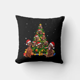 Irish Setters kerstboom Kussen