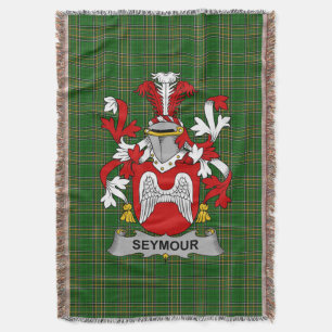 Irish Seymour Coat of Arms Family Crest Ireland Deken
