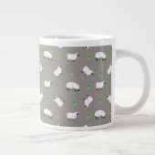 Irish Shamrock and Sheep Pattern Extra Grote Beker (Rechts)