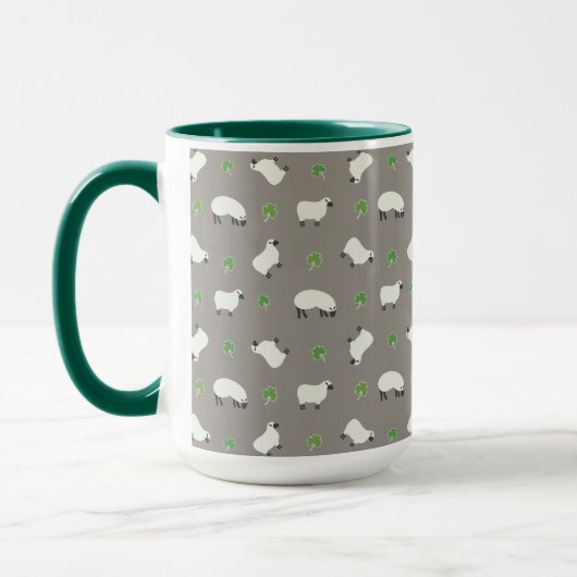 Irish Shamrock and Sheep Pattern Mok (Links)
