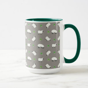 Irish Shamrock and Sheep Pattern Mok