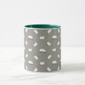 Irish Shamrock and Sheep Pattern Mok (Midden)