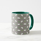 Irish Shamrock and Sheep Pattern Mok (Voorkant rechts)