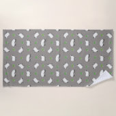 Irish Shamrock and Sheep Pattern Strandlaken (Voorkant)