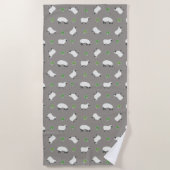 Irish Shamrock and Sheep Pattern Strandlaken (Voorkant)