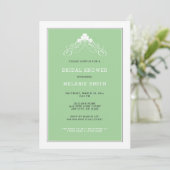 Irish Shamrock Arch Bridal Shower Invitation 3991 Kaart (Staand voorkant)