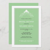 Irish Shamrock Arch Bridal Shower Invitation 3991 Kaart (Voorkant / Achterkant)
