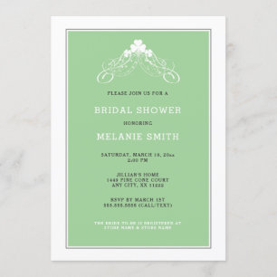 Irish Shamrock Arch Bridal Shower Invitation 3991 Kaart