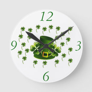 Irish Shamrock Art Ronde Klok