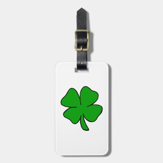 Irish Shamrock Bagagelabel (Voorkant verticaal)