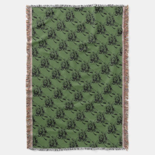 Irish Shamrock Bouquet Throw Blanket Deken (Voorkant Verticaal)