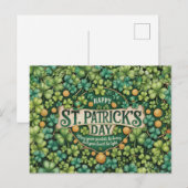 Irish Shamrock Celebration Design Briefkaart (Voorkant / Achterkant)