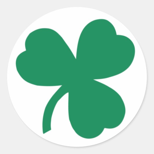 Irish Shamrock Clover Circle Sticker (Voorkant)