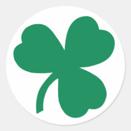 Irish Shamrock Clover Circle Sticker