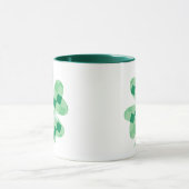 Irish Shamrock Clover Green Checks Name Monogram Mok (Midden)