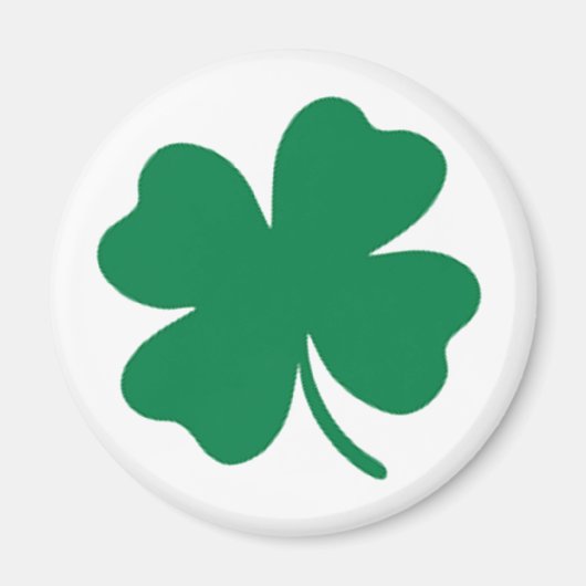 Irish Shamrock Clover Magnet - Bright Green Design Magneet (Voorkant)