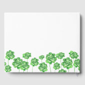 Irish Shamrock Clover Memorial Funeral Gastenboek (Achterkant)