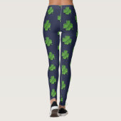 Irish Shamrock Clover Pattern St. Patrick's Day Leggings (Achterkant)