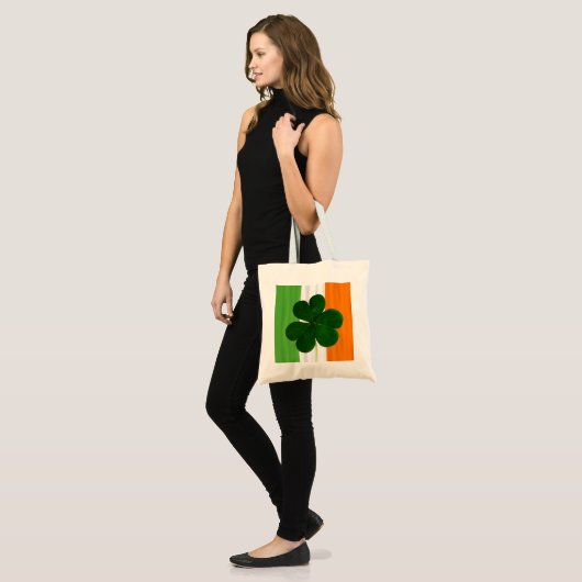 Irish Shamrock Clover St. Patrick Ireland Flag Tote Bag (Voorkant (model))