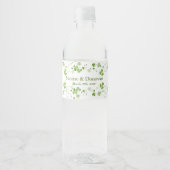 Irish Shamrock Clover Weddenschap Water Bottle Lab Waterfles Etiket (Voorkant)