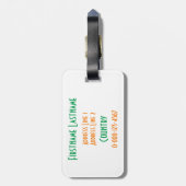 Irish Shamrock custom bagagelabel (Achterkant verticaal)