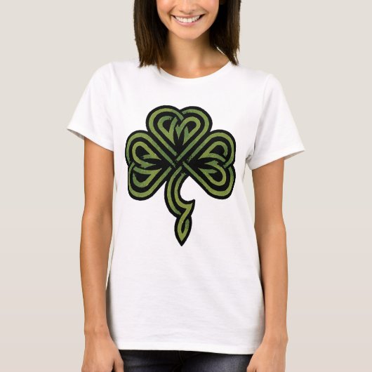 Irish Shamrock Dames T-shirt (Voorkant)