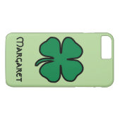 Irish Shamrock Four Leaf Clover iPhone Case Name (Achterkant (Horizontaal))