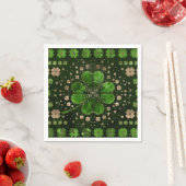 Irish Shamrock four-leaf clover Malachite and gold Servet (Insitu)