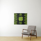 Irish Shamrock four-leaf klaver met celtic decor Wandkleed (In Situ (horizontaal))