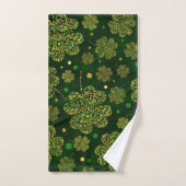 Irish Shamrock four-leaf Lucky Clover Pattern Bad Handdoek (Handdoek)