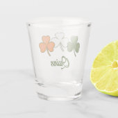Irish Shamrock gepersonaliseerde naam Shot Glas (Achterkant)