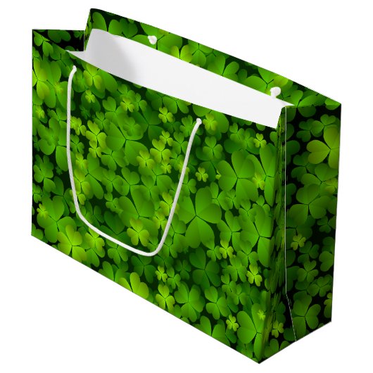Irish Shamrock Gift Accessoires Groot Cadeauzakje (Voorkant Gekanteld)