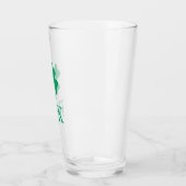 Irish Shamrock Green Clover Monogram Initiaal Name Glas (Links)