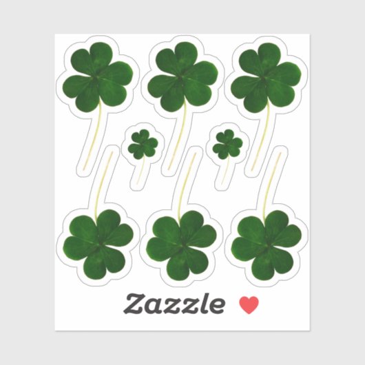 Irish Shamrock Green Clovers St. Patrick's Day Sticker (Vel)