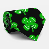 Irish Shamrock Happy Face Party Stropdas (Opgerold)
