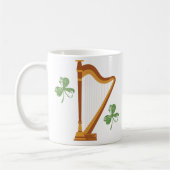 Irish Shamrock Harp Mug (Gauche)