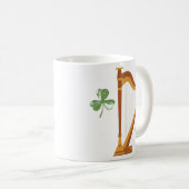 Irish Shamrock Harp Mug Koffiemok (Voorkant rechts)
