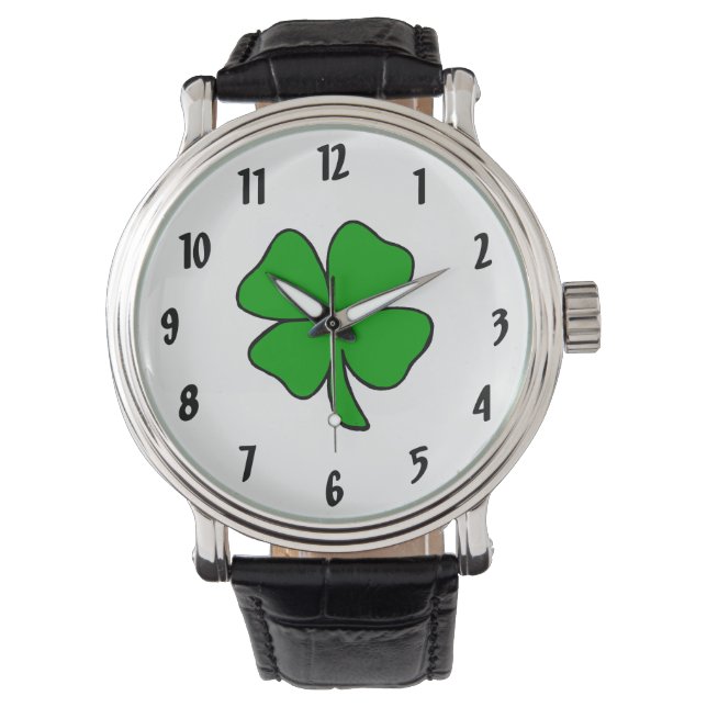 Irish Shamrock Horloge (Voorkant)