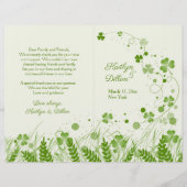 Irish shamrock in a wedow Wedding programme (Voorkant)