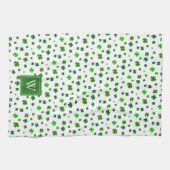 Irish Shamrock Initiaal Kitchen Towel Gift Theedoek (Horizontaal)