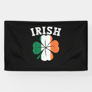 Irish Shamrock Ireland Flag St Patrick Day Spandoek