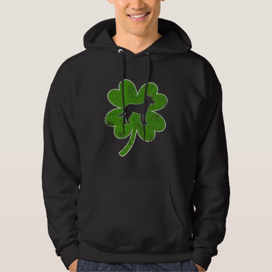 Irish Shamrock Leaf Malinois St Patrick s Day Hoodie (Voorkant)