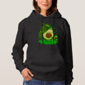 Irish Shamrock Leprechaun Avocado St Patrick's Day Hoodie (Voorkant)