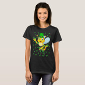 Irish Shamrock Leprechaun Bee St Patrick's Day T-shirt (Voorkant volledig)